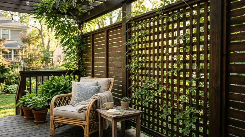 Back porch privacy screen vines