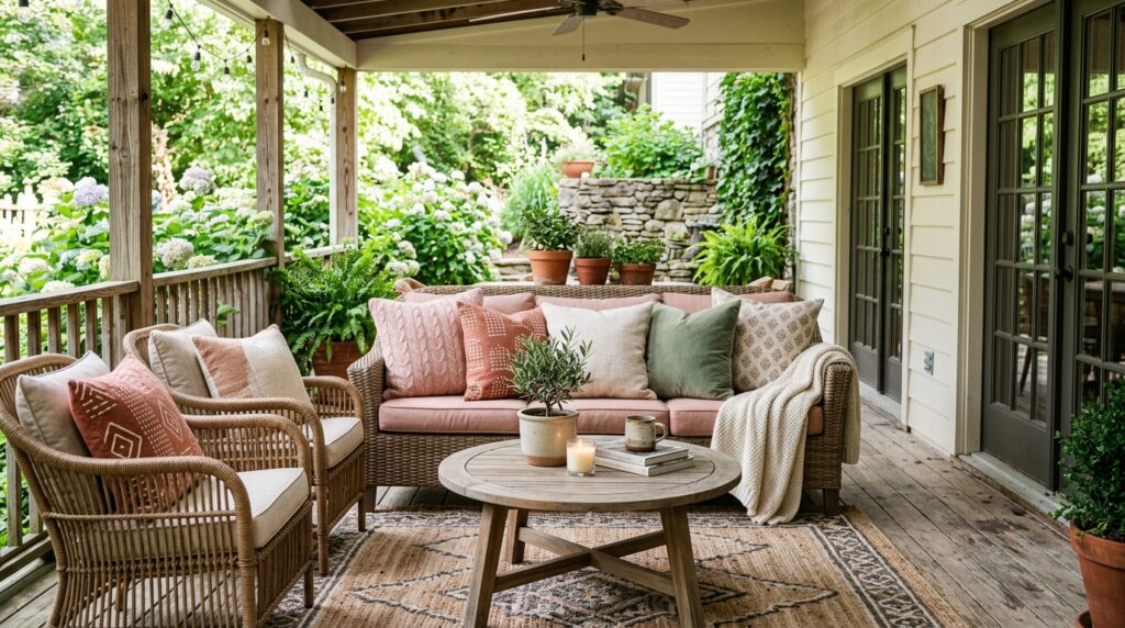 Back porch seating area outdoor