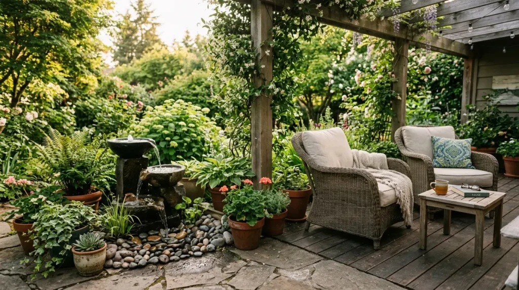 Outdoor water fountain