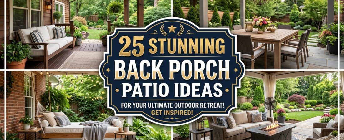 25 Stunning Back Porch Patio Ideas