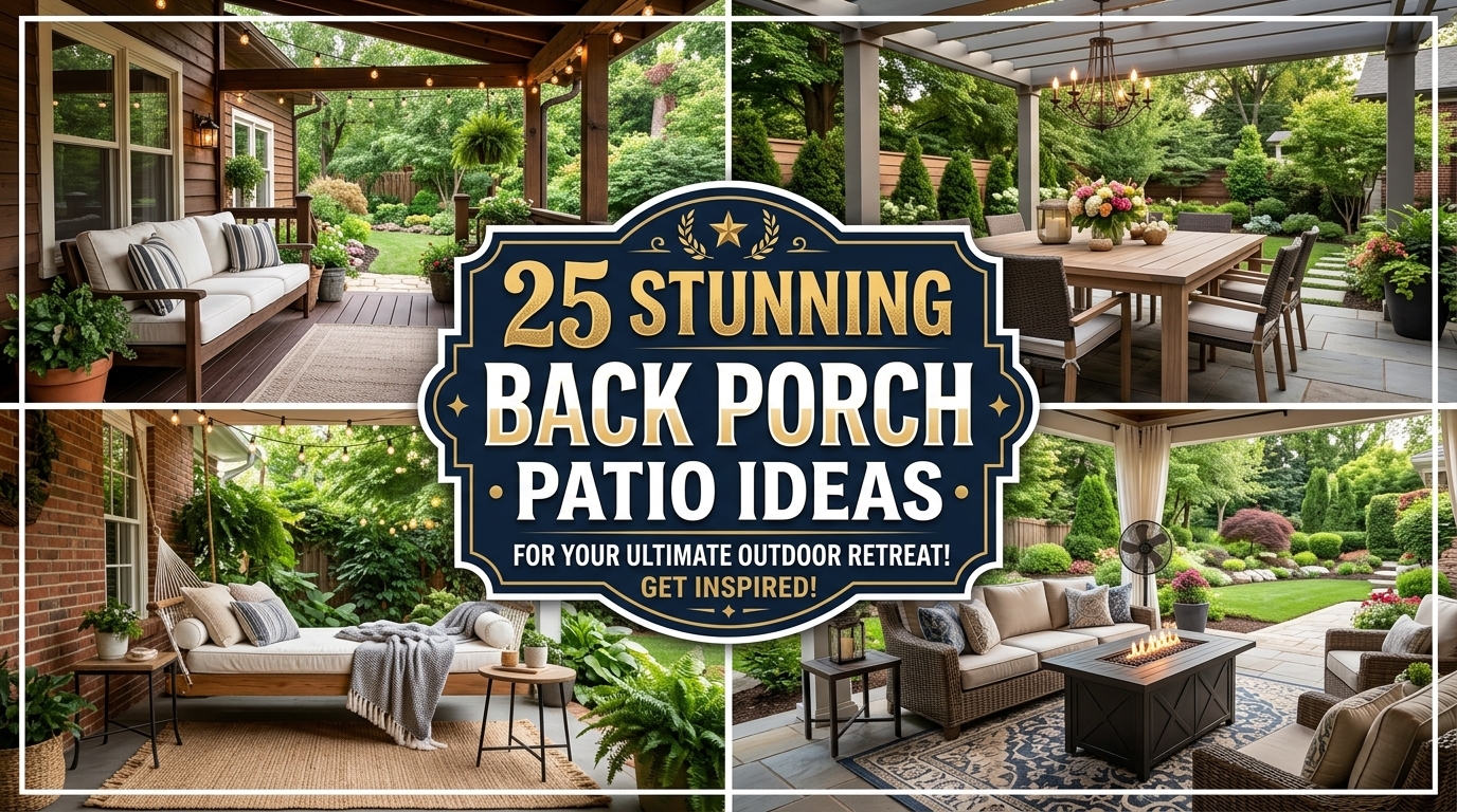 25 Stunning Back Porch Patio Ideas