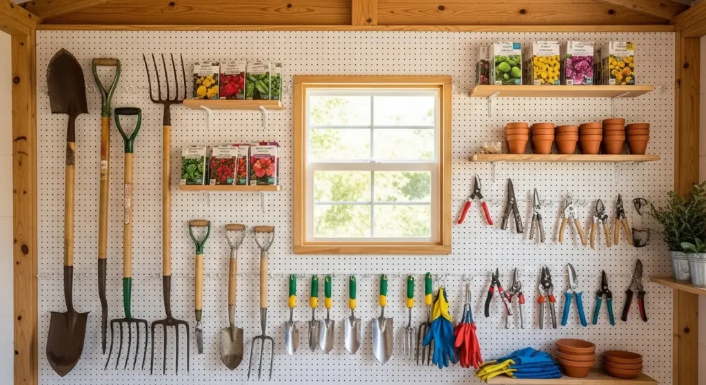 Backyard shed interior