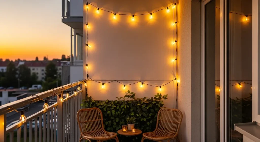 Balcony transformed by string