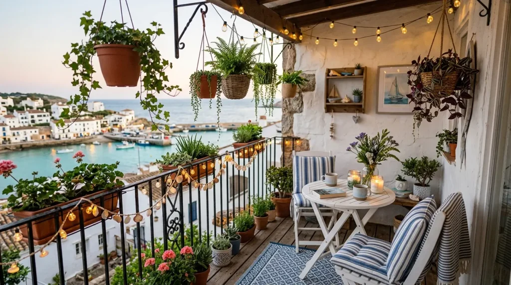 Balcony transformed with coastal