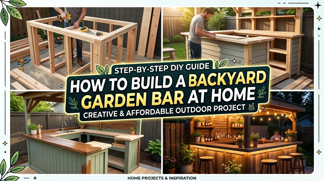 How To Build A Backyard Garden Bar At Home