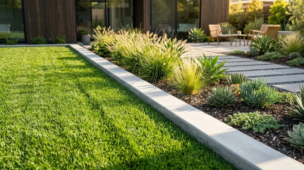 Concrete edging sharp