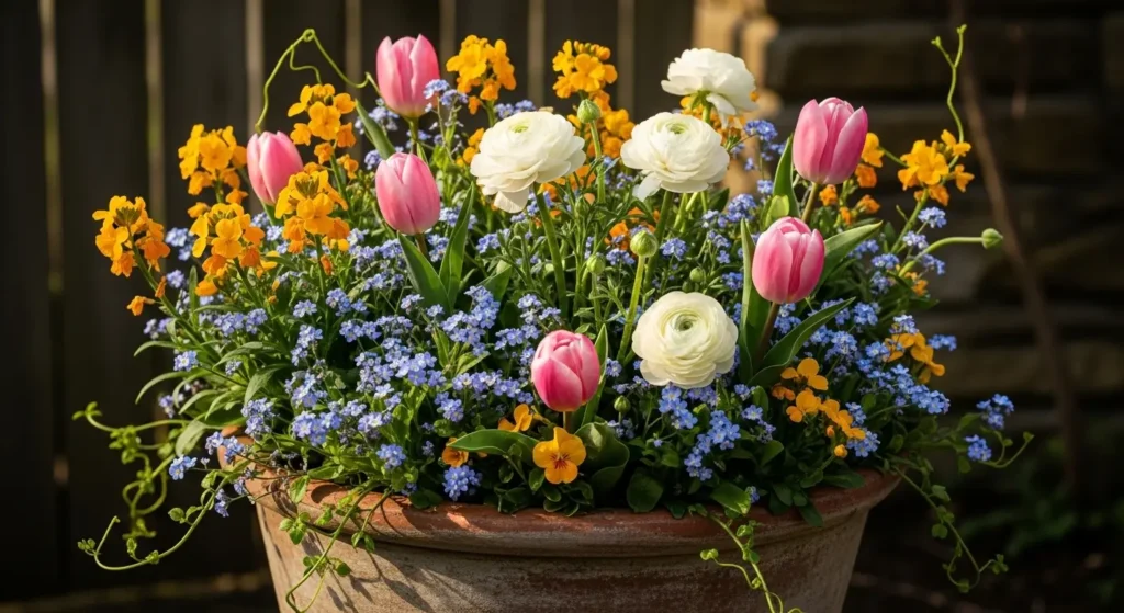 Cottage garden planter spring