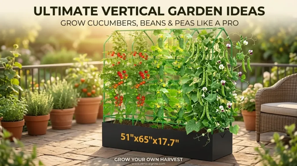 Cucumber trellis planter