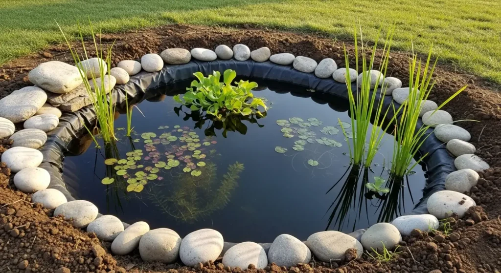 DIY small backyard pond