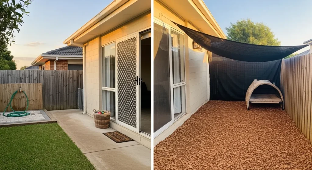 Dog-friendly backyard on budget
