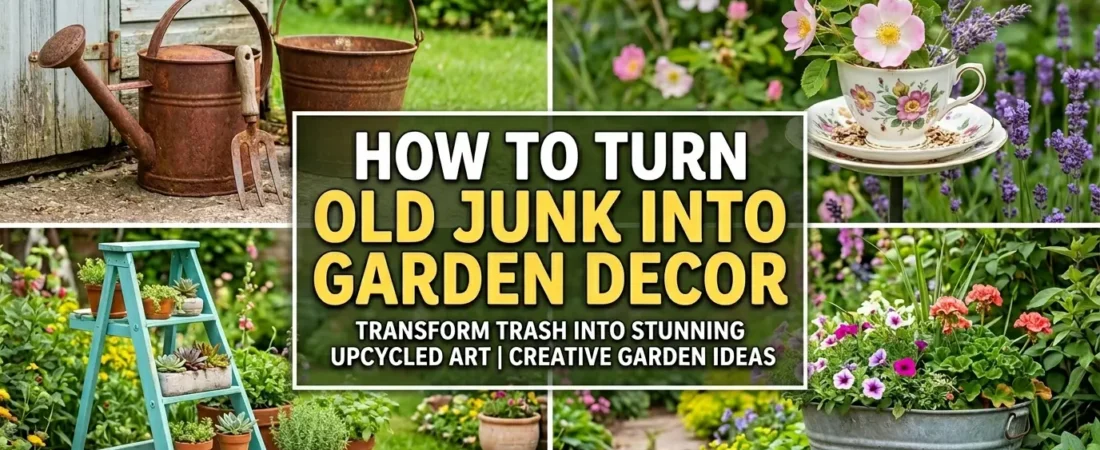 How To Turn Old Junk Into Garden Decor
