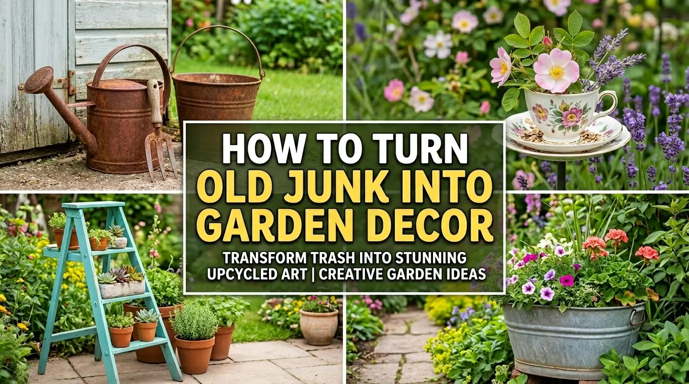 How To Turn Old Junk Into Garden Decor