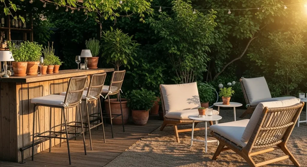 Garden bar seating options