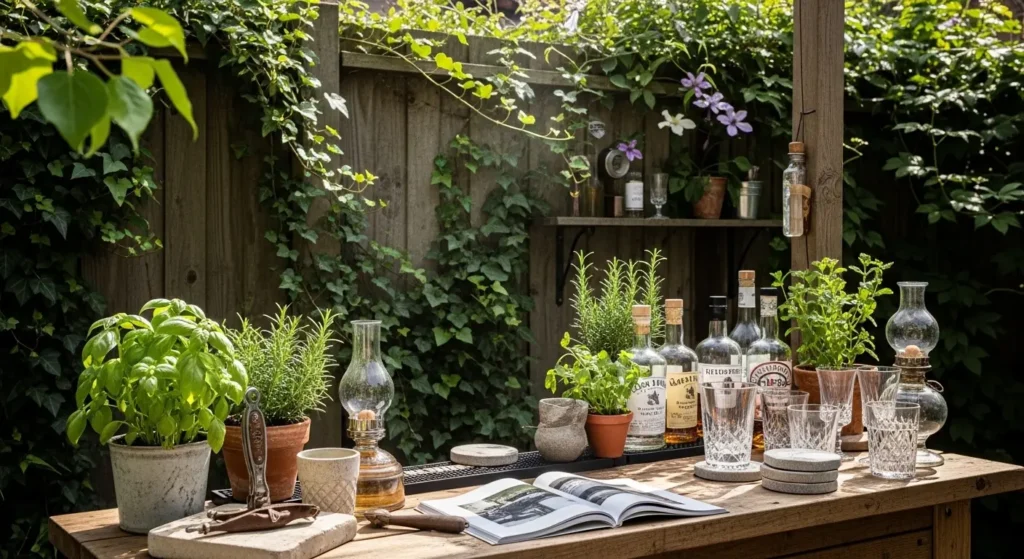 Garden bar with personal touches