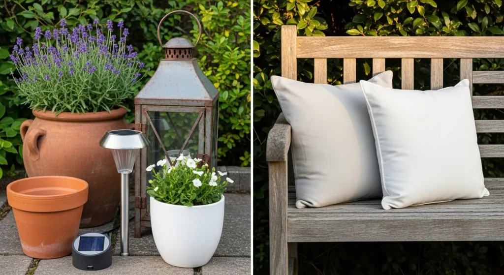Garden decor mixes old new