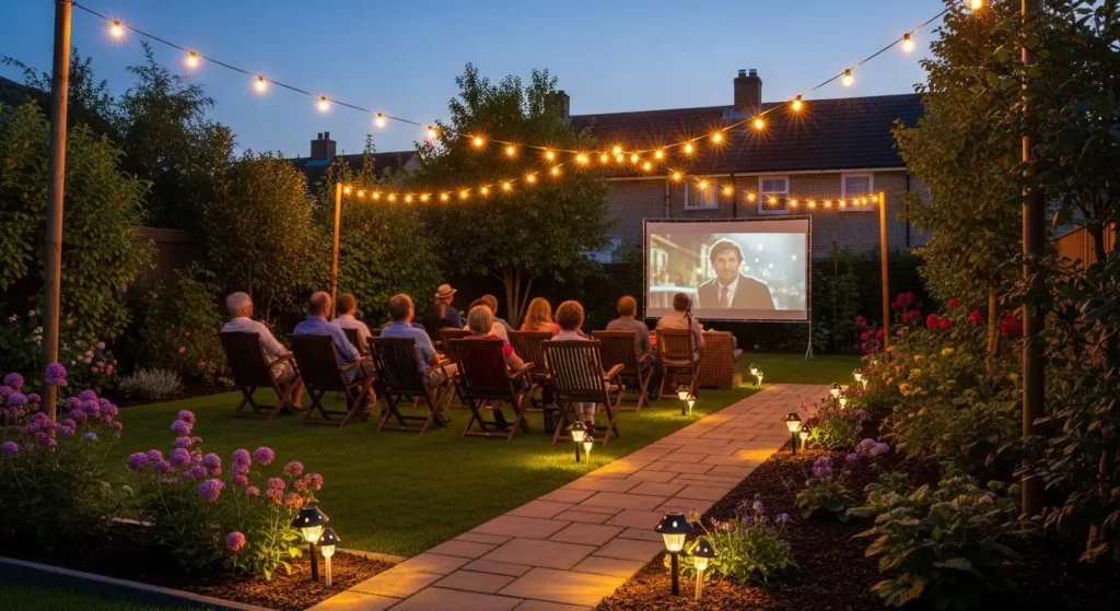 Layered garden lighting outdoor