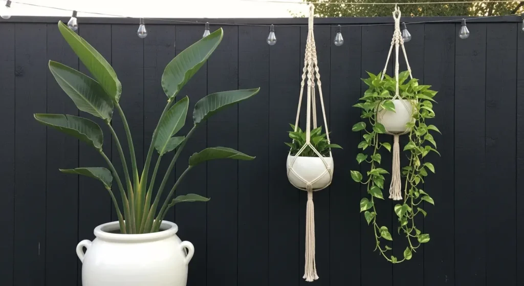 Minimal tropical patio