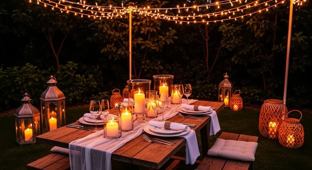Outdoor dining table set
