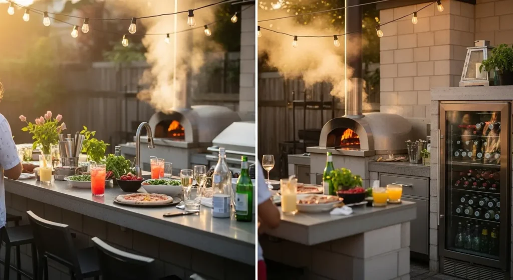 Outdoor kitchen summer party hub