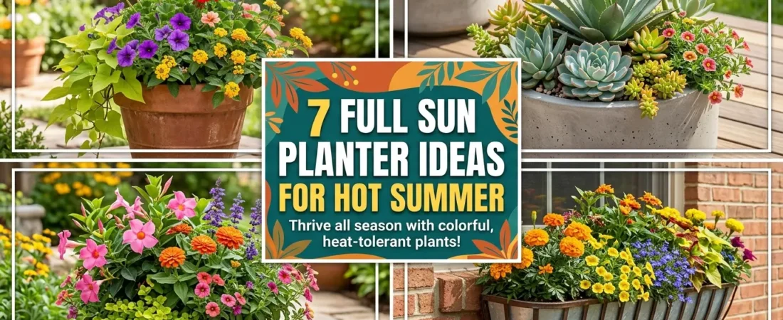 7 Full Sun Planter Ideas For Hot Summer