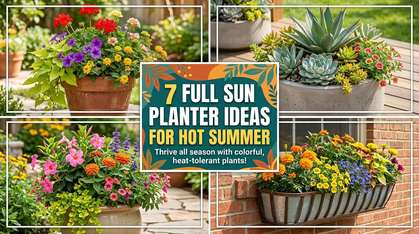 7 Full Sun Planter Ideas For Hot Summer