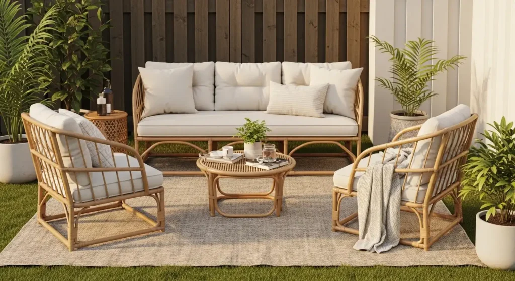 Portable seating zone backyard