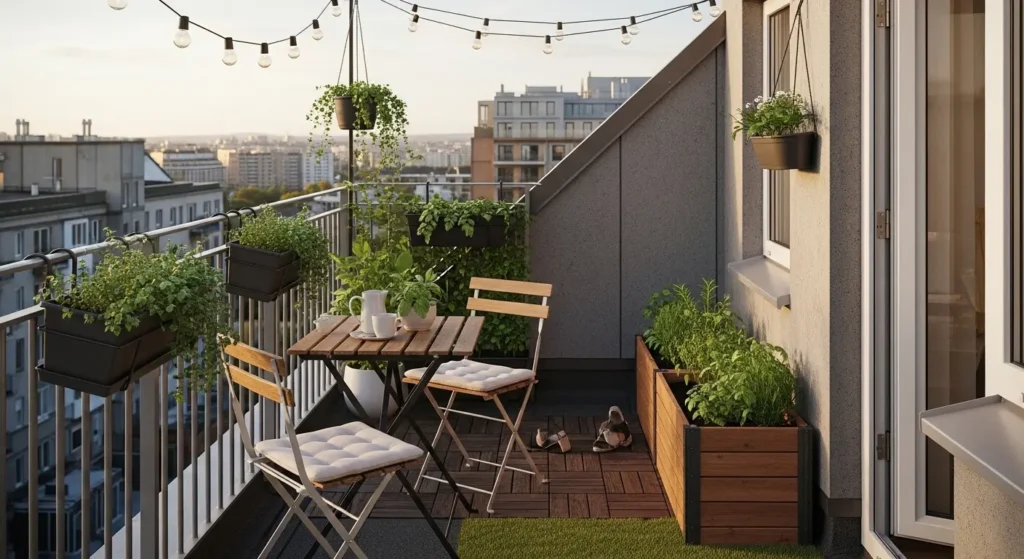 Rooftop garden smart layout