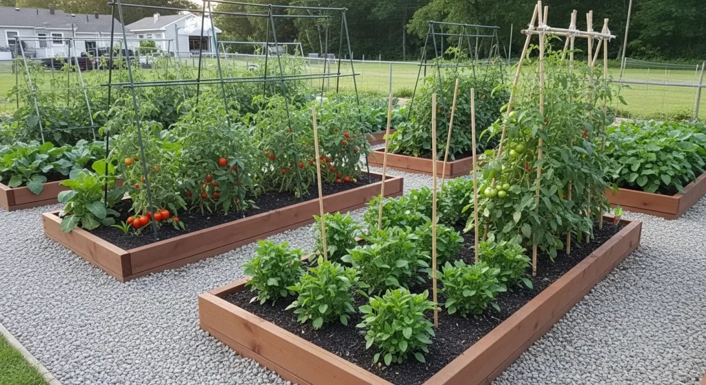 Sleeper vegetable garden frame
