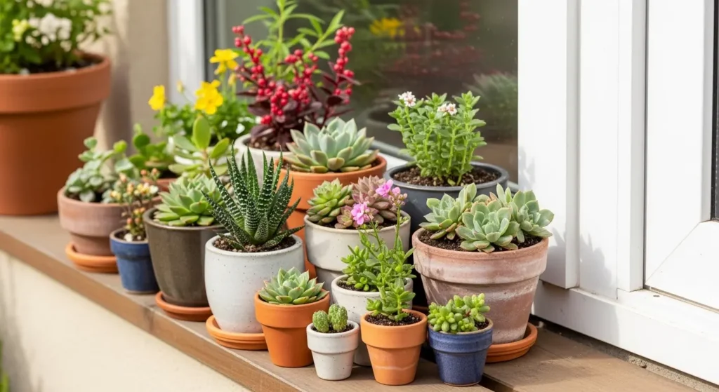 Small pot garden cluster shelf