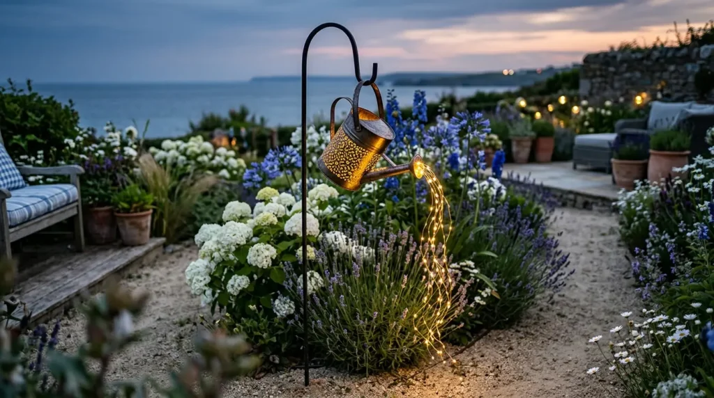 Solar watering can light