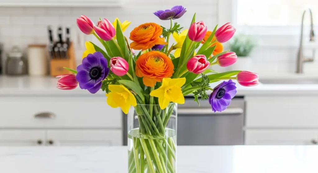 Spring flower arrangement