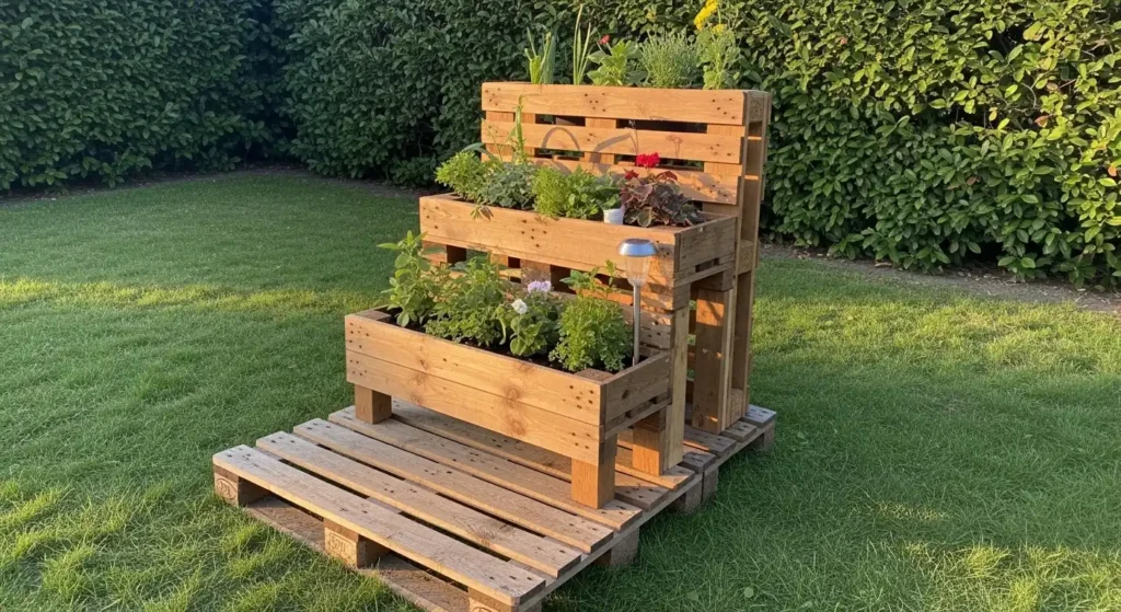 Tiered pallet planting station