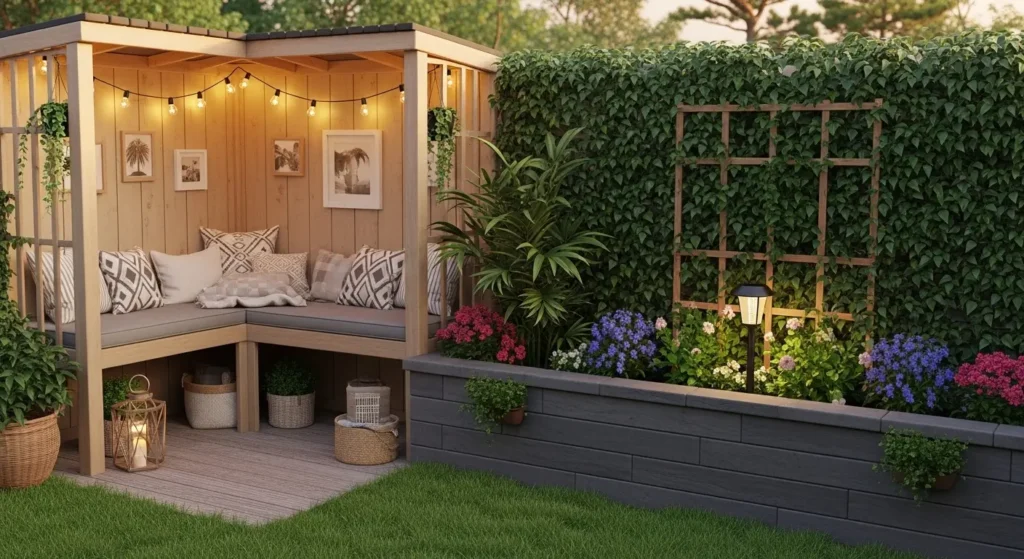 Townhouse backyard corner