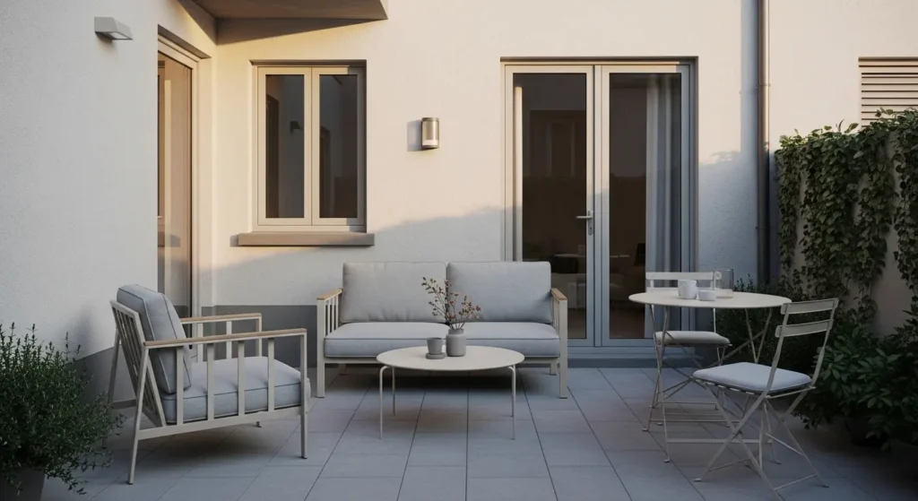 Townhouse backyard with minimal