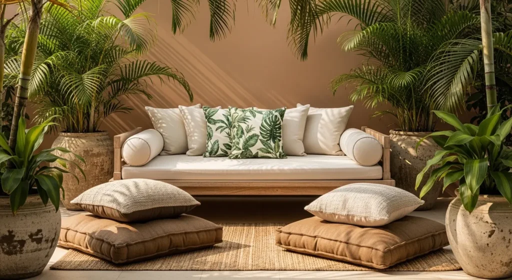 Tropical outdoor lounge