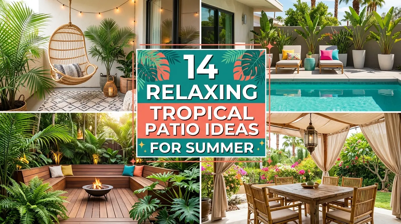 14 Relaxing Tropical Patio Ideas For Summer