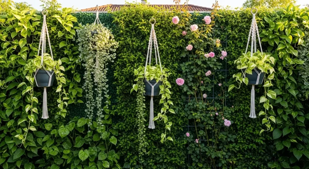 Vertical garden fence townhouse
