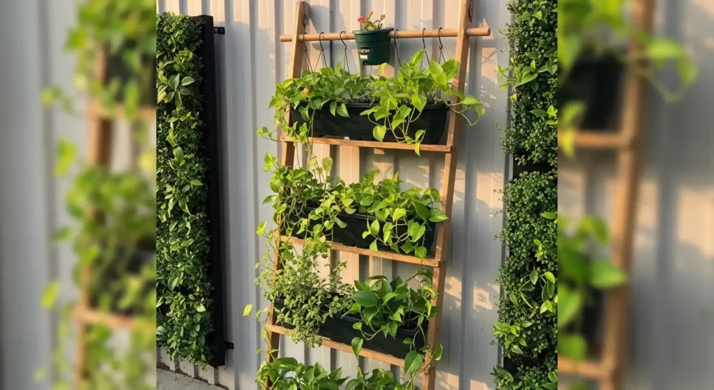 Vertical plant wall rental backyard