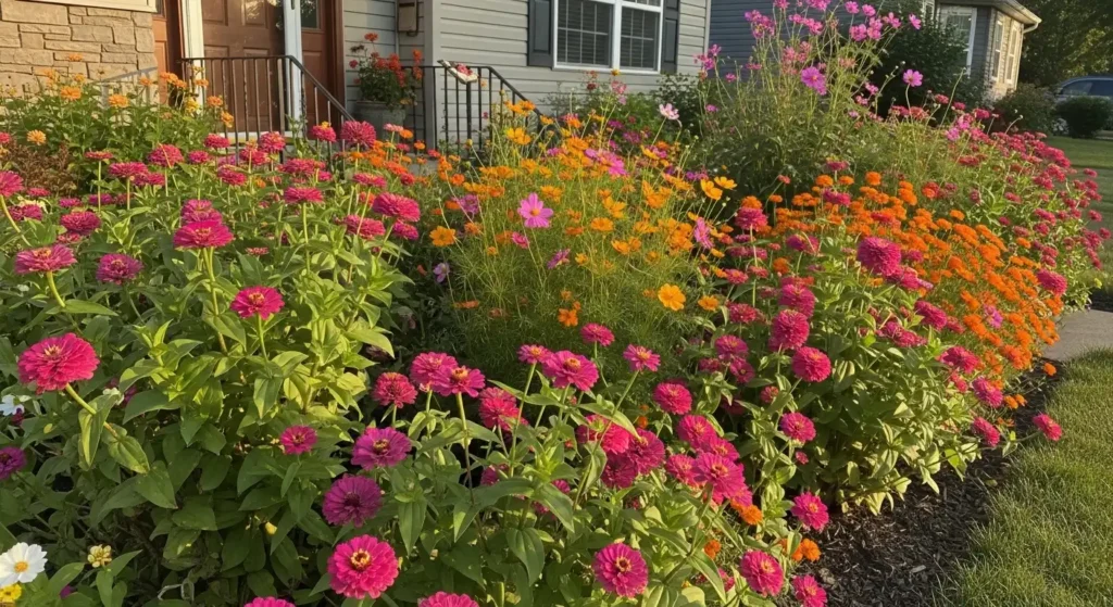 Vibrant front yard garden