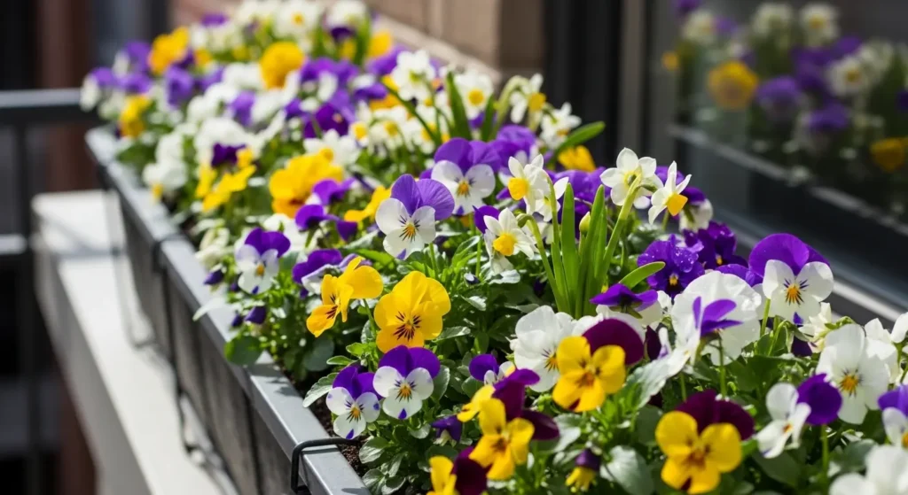 Window box overflowing spring