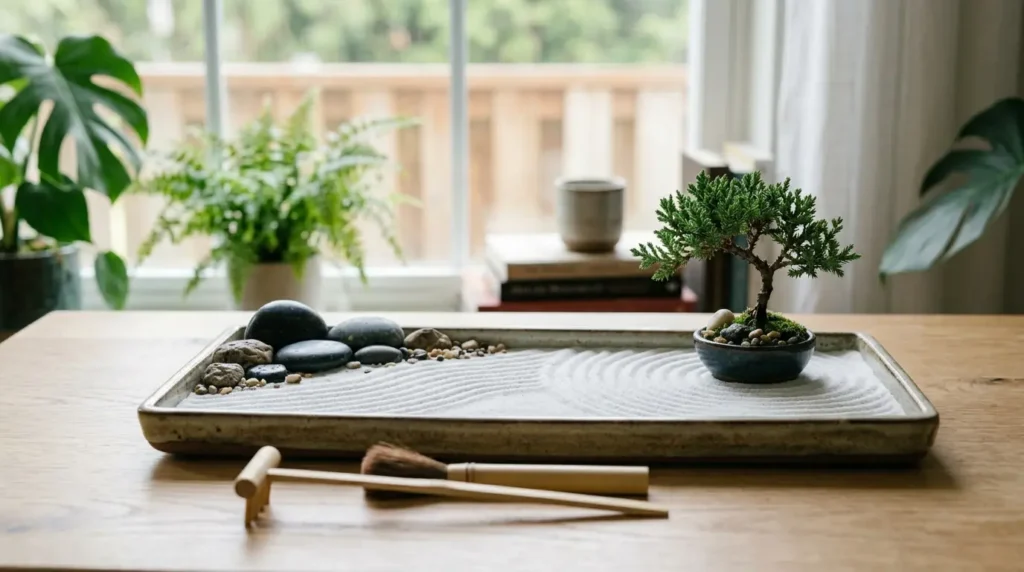 Zen mini dish garden desk