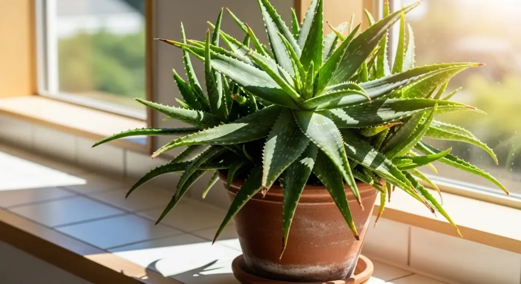 Aloe vera plant in pot