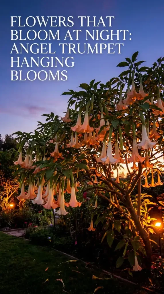 Angel trumpet flowers hanging