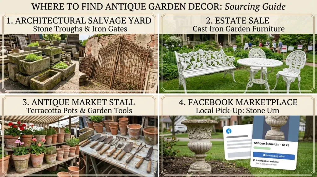 Antique garden decor