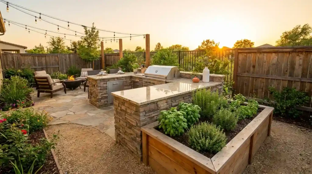 BBQ garden layout