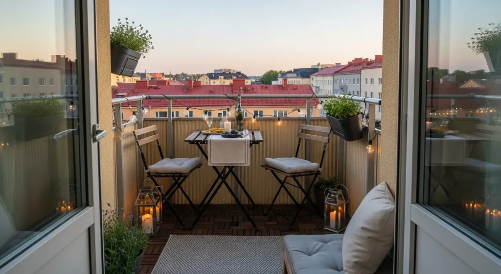 Balcony transformed into summer