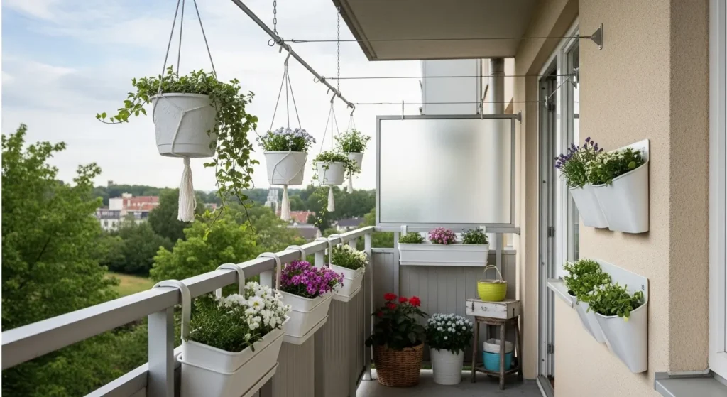 Balcony wall garden no drilling