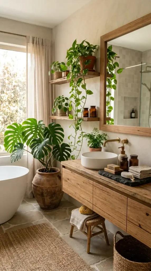 Bathroom plants natural