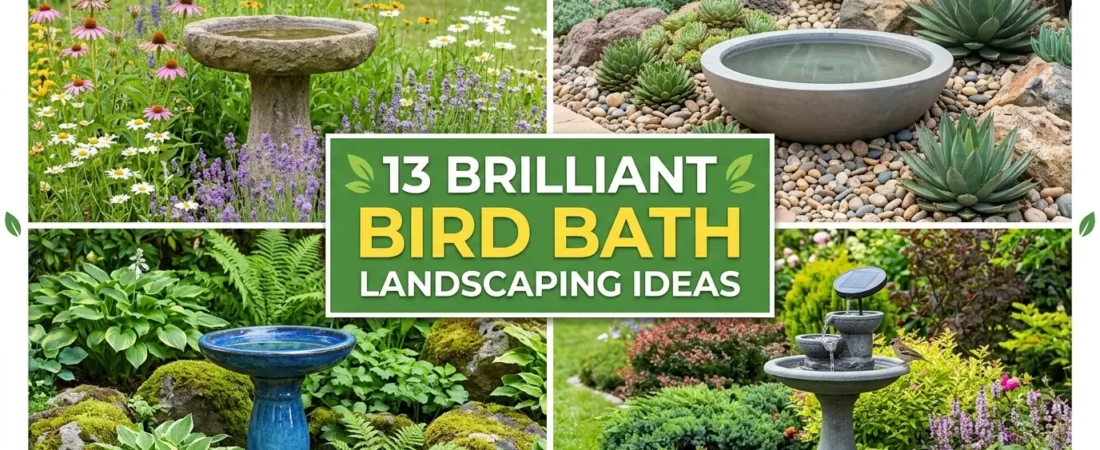 13 Brilliant Bird Bath Landscaping Ideas