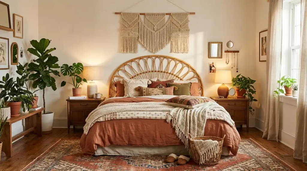 Boho master bedroom